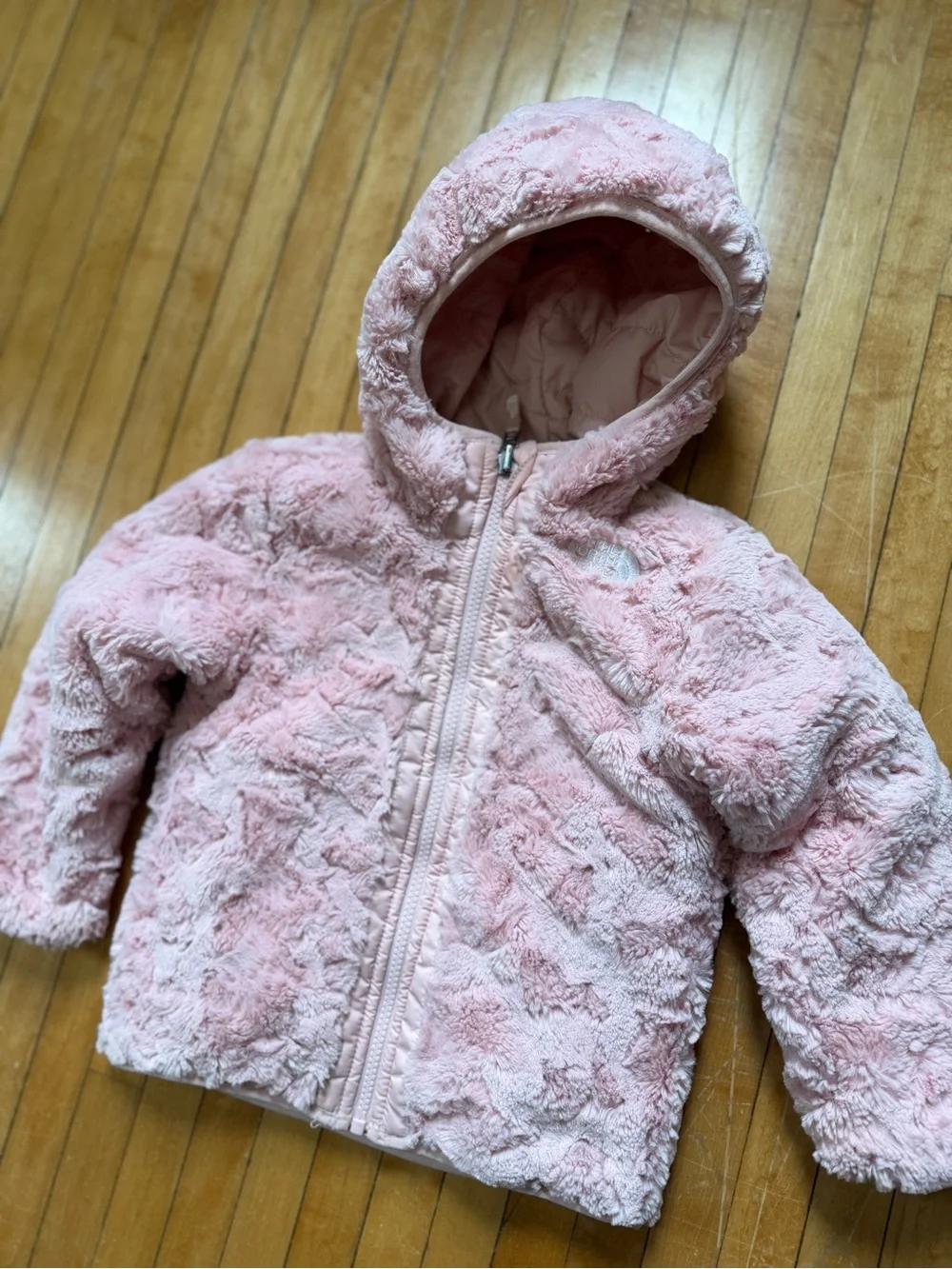 The North Face Reversible Mossbud Swirl Hooded Puffer Jacket Toddler Girls 3T